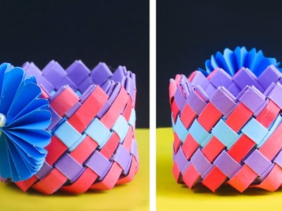 How To Make A Paper Basket | Easy Way To Make Paper Basket | Paper Craft - Home Decor