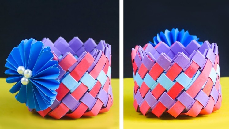How To Make A Paper Basket | Easy Way To Make Paper Basket | Paper Craft - Home Decor