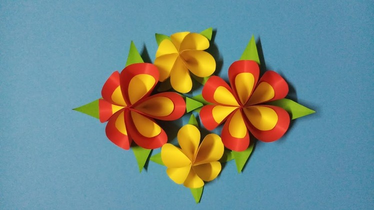 How to make beautiful Flower with Paper | Easy paper Flowers #2 | DIY Rom decorations