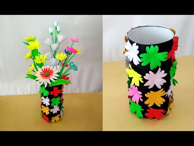 How to make beautiful paper flower vase