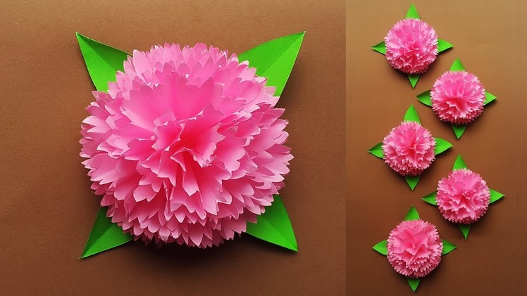 How to Make Paper Flowers Easy for Wall Decoration | DIY Home Decor Ideas