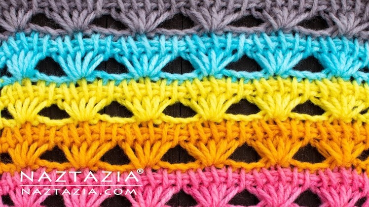 How to Tunisian Crochet a Shell Stitch Pattern by Naztazia