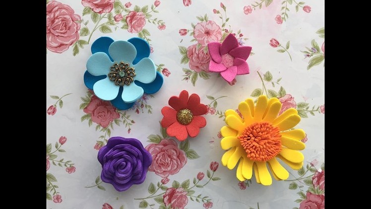 Mini foam flowers! Easy & quick decoration ideas for beginners!