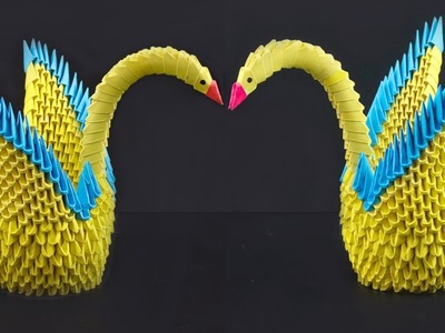 Origami Swan: How to make an origami swan | 3d origami swan tutorial | DIY Paper Crafts Swan |