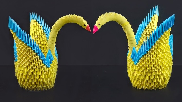 Origami Swan: How to make an origami swan | 3d origami swan tutorial | DIY Paper Crafts Swan |