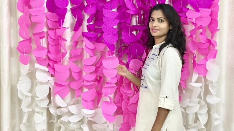 Simple and Easy paper circle Garland for party | How to make paper Garland