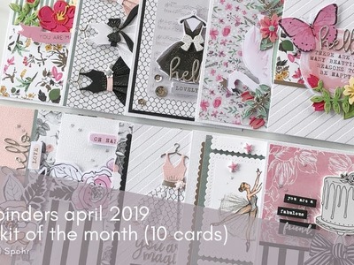 Spellbinders April 2019 Card Kit of the Month (10 Cards)