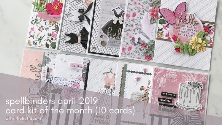 Spellbinders April 2019 Card Kit of the Month (10 Cards)
