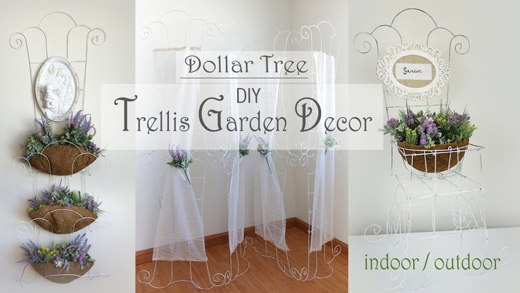 Trellis Garden Decor DIY. Dollar Tree DIY. Patio Decor