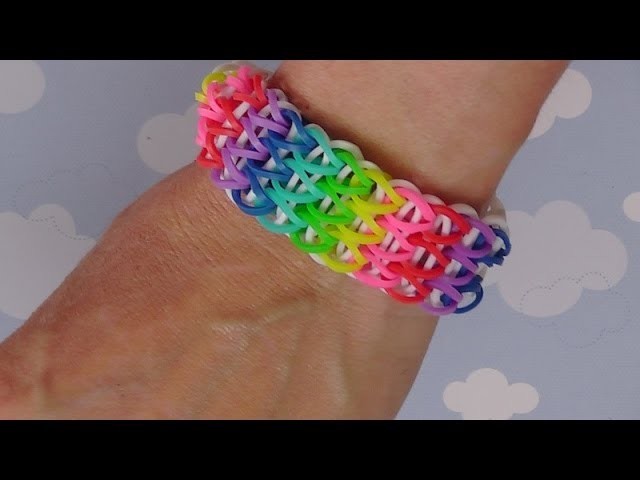 Triple Single Rainbow Loom  Bracelet by Kreative Krafts