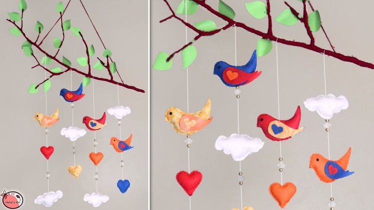 Wall Hanging Sparrow.  DIY Room Decor 2019 !!! Best Out Of Waste Idea