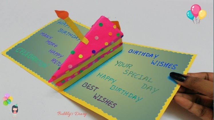 Beautiful Birthday Greeting Card Idea - DIY Birthday card - Pop up card