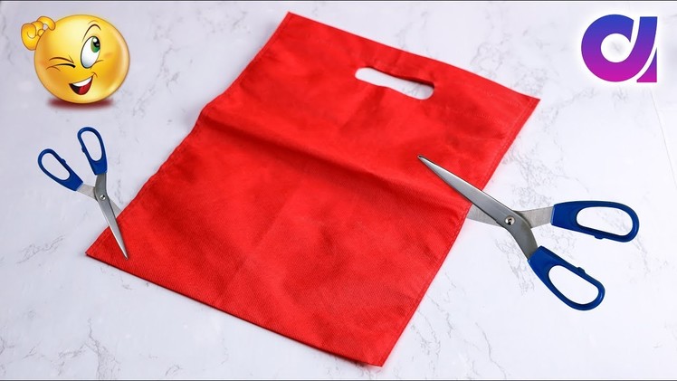 Best use of waste Carry bag | reuse plastic bag | Room decor 2019 | Artkala
