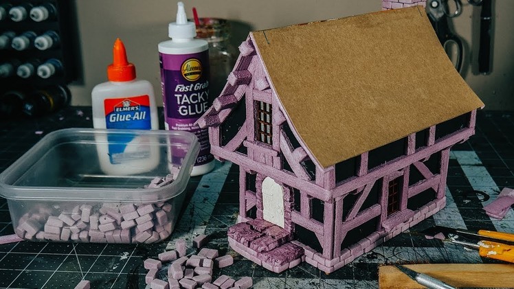 Building a Foam House for Tabletop Gaming PART ONE: STRUCTURE (Black Magic Craft Ep.134)