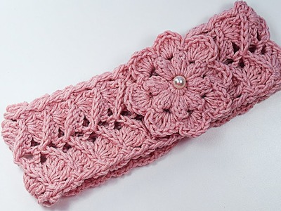 Crochet head ribbon for girl #crochet #crochet very easy
