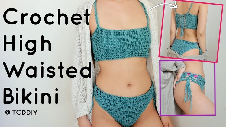 Crochet High Waisted Bikini | Tutorial DIY