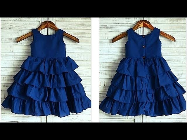 Diy Designer Ruffled Baby Frock For 3 To 4 Year  Cutting & Stitching Full Tutorial