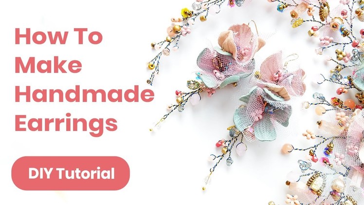 DIY Earrings Handmade Idea. Graduation or Wedding Outfit. Spring.Summer Look 2019
