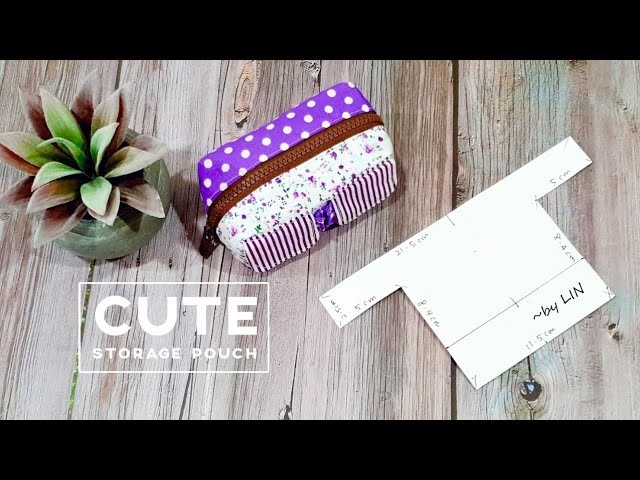 DIY fabric scraps idea ‖ Here's the way to use them up ‖ Cute Storage Pouch Tutorial