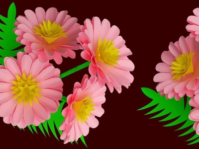Diy Flower Stick | Stick Flower Easy Way to Make DIY Paper Flower | Paper Craft Flower Idea