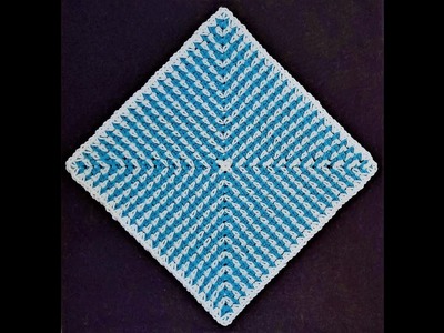 DIY -- HOW TO CROCHET: 00 Radiating Moss Stitch Square UPDATED || Cheryl Dee Crochet