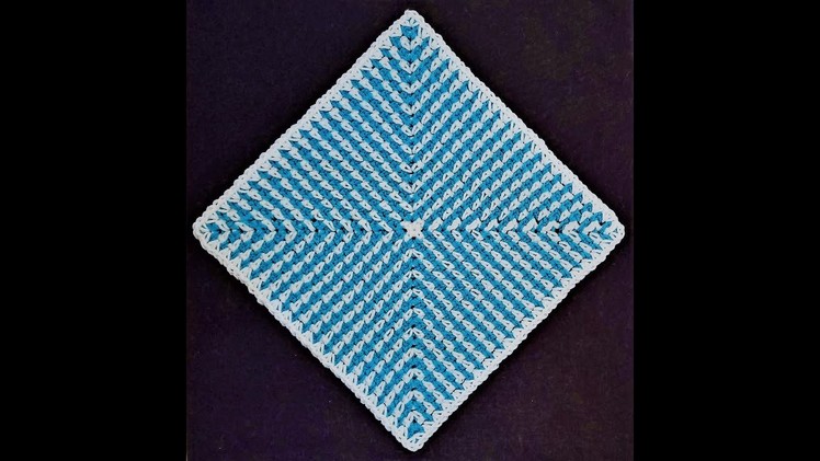 DIY -- HOW TO CROCHET: 00 Radiating Moss Stitch Square UPDATED || Cheryl Dee Crochet