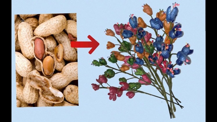 Flower bunches making with groundnut Shells | Best out of waste