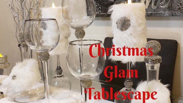 Glam tablescape and 2 Totally Dazzled Diys