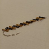 Handmade Golden Black Waving Bracelet