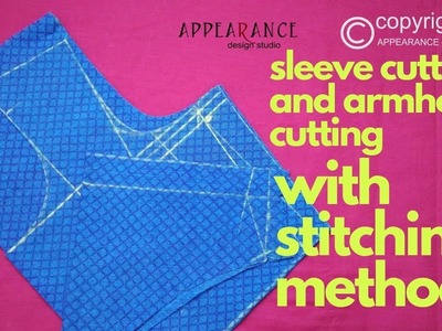 How to armhole cutting and sleeve cutting  with stitching method [perfect armhole drafting]