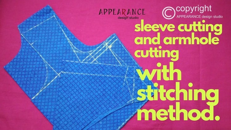 How to armhole cutting and sleeve cutting  with stitching method [perfect armhole drafting]