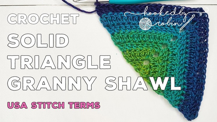 How to crochet a SOLID Granny Shawl Triangle motif | super easy beginners tutorial