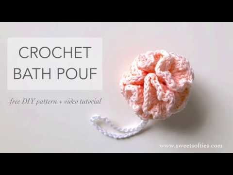 How to Crochet: BATH POUF || DIY Tutorial + Free Pattern (TEA ROSE SPA SET 2 of 4)