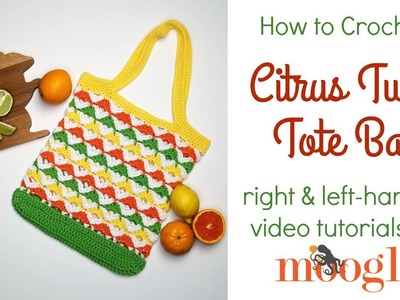How to Crochet: Citrus Twist Tote (Left Handed)