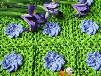 How to crochet Gerber Daisy Granny Square blanket afghan rug  free easy pattern tutorial