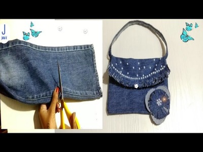 How to make a handbag from old jeans easy and simple