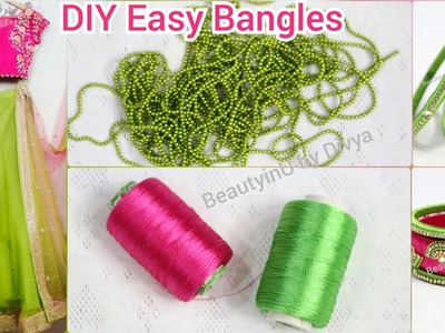 How To Make Designer Silk Thread Bangles At Home || Easy Bangles Making
