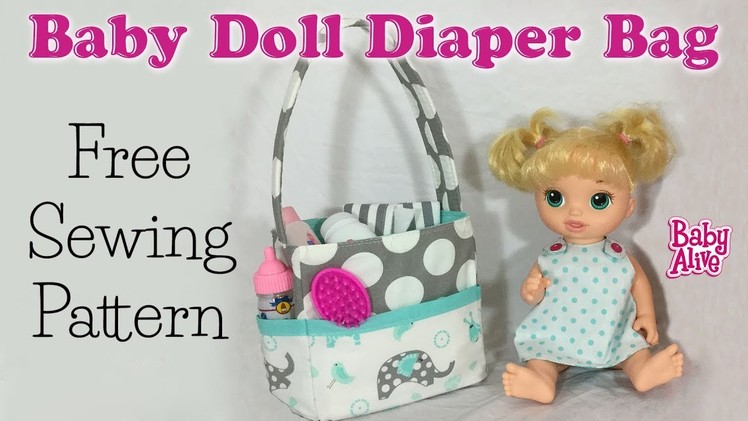 How to make doll diaper bag for Baby alive doll