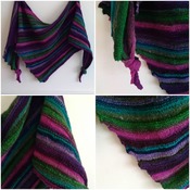 Martha's Vineyard Asymmetrical Triangle Shawl Scarf Knitting Pattern