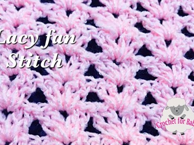 LEFT how to: Lacy shells or fans crochet stitch - for baby blankets and more - for beginners #188