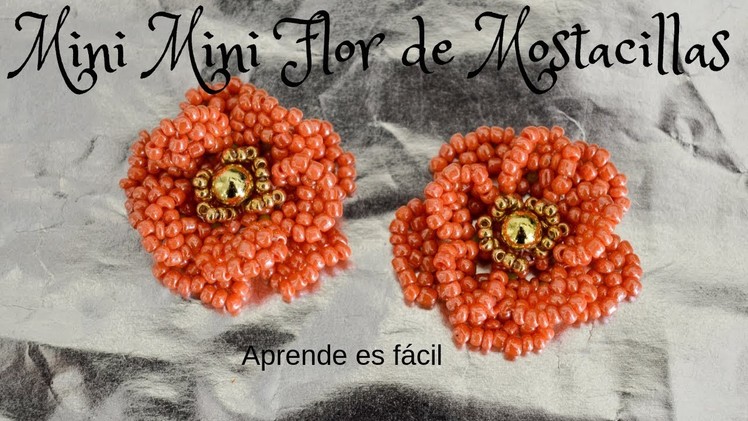 Mini Flor de Mostacillas.earring flower  #handmadeearring #earring  #flower