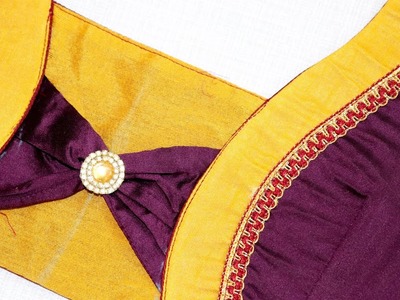 New silk saree blouse design