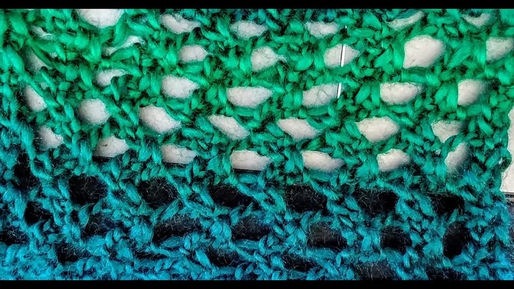 Sea Song Lace Stitch Loom Knit Flat panel for a Scarf or Shawl