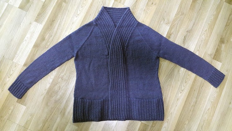 Shawl collar top down cardigan (1)