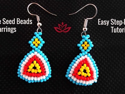 Triangle Seed Beads Earrings - Tutorial. How to Make DIY Seed Beads Earrings?