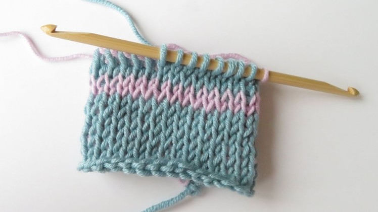 Tunisian Crochet Knit Stitch in the Round