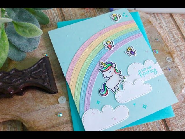 Unicorn Sparkle Birthday | Copic Coloring | Lawn Fawn