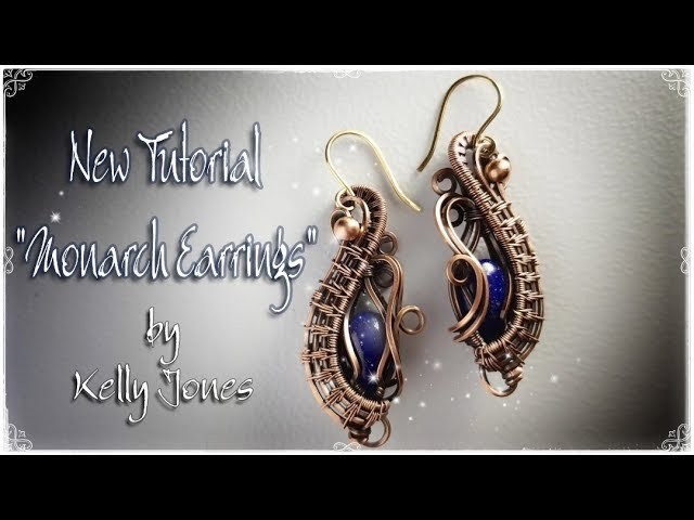 Wire Wrap Earrings Tutorial, "Monarch Earrings"