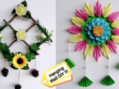 4 Wall hanging craft ideas with paper.cardboard | Beautiful DIY ideas | DIY room decor easy art