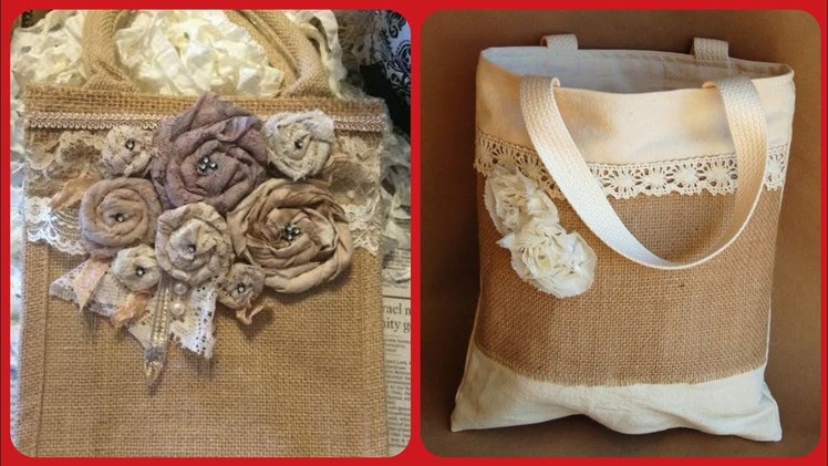 Beautiful jute craft handbag ideas handmade bag designs